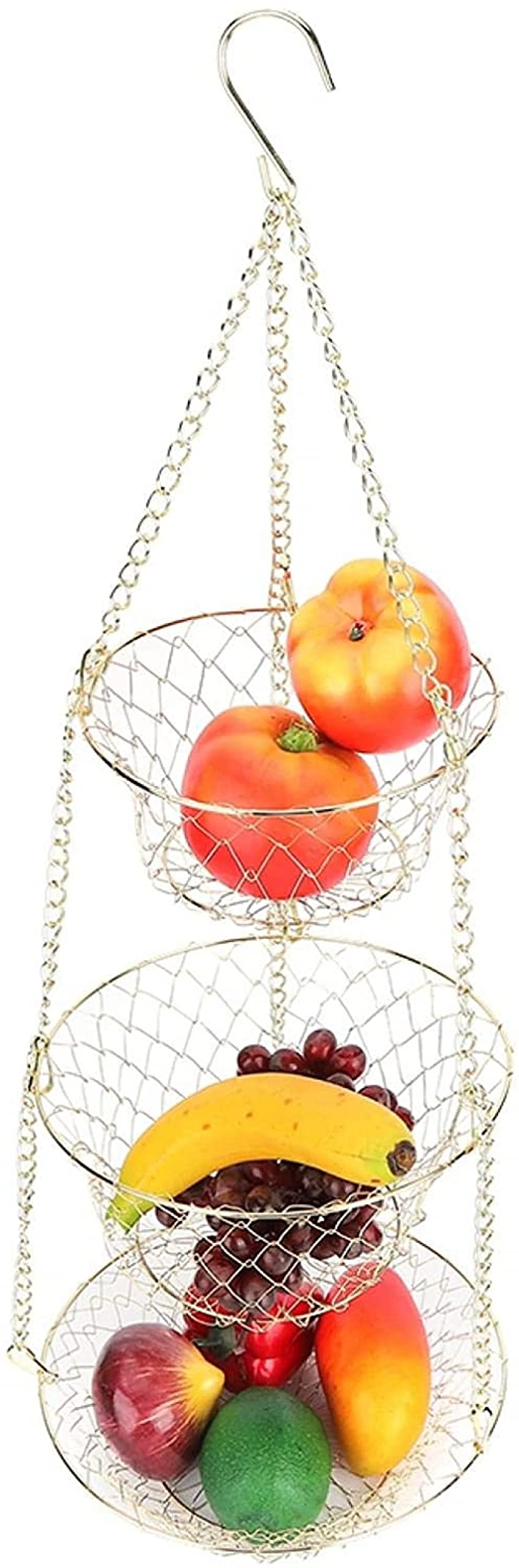 3-Tier Heavy Duty Wire Hanging Basket D856750