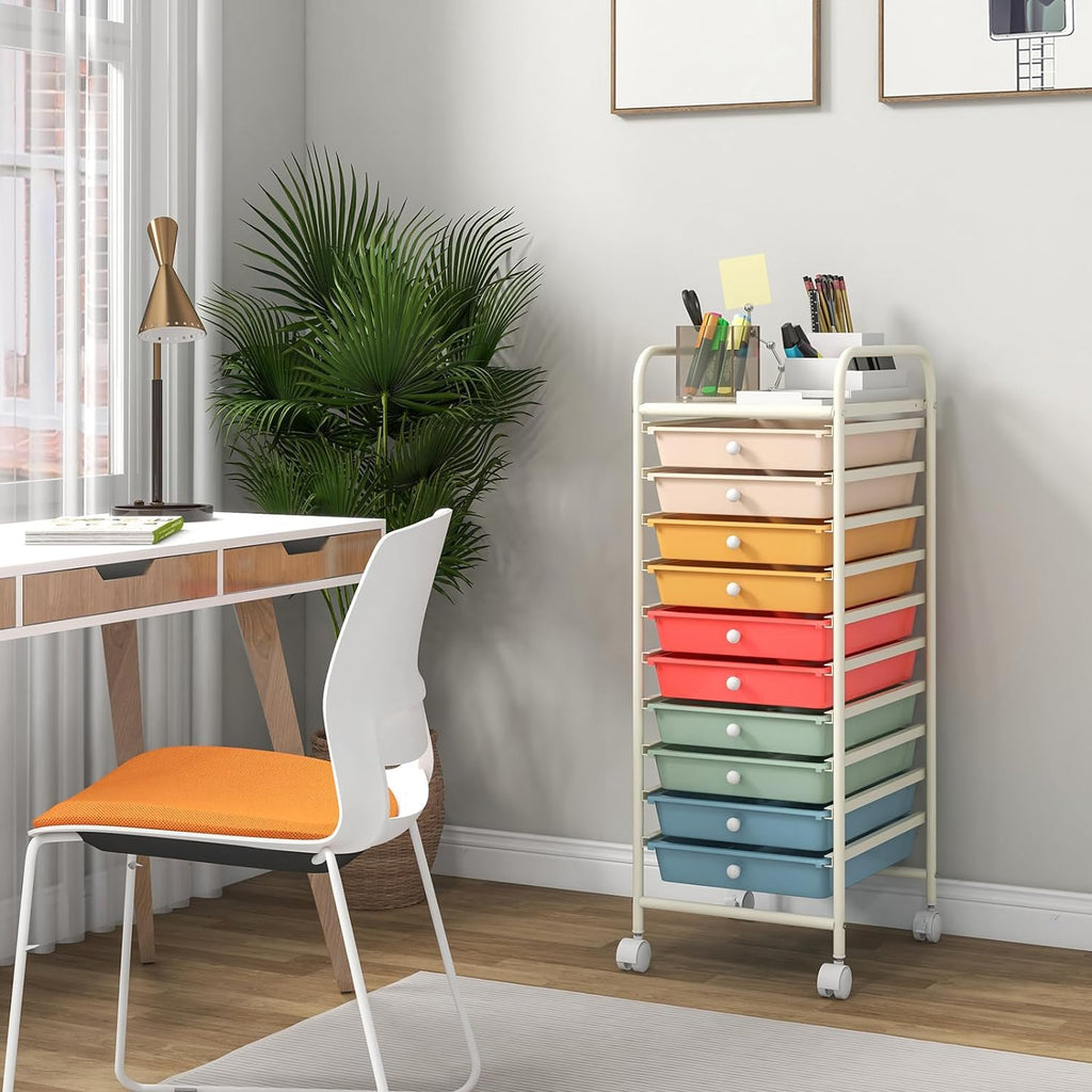 10 Drawer Rolling Cart I36500