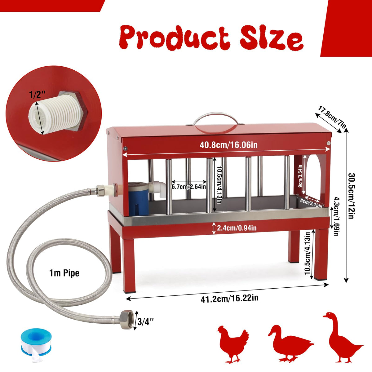 Stainless Steel Automatic Chicken Waterer B190624