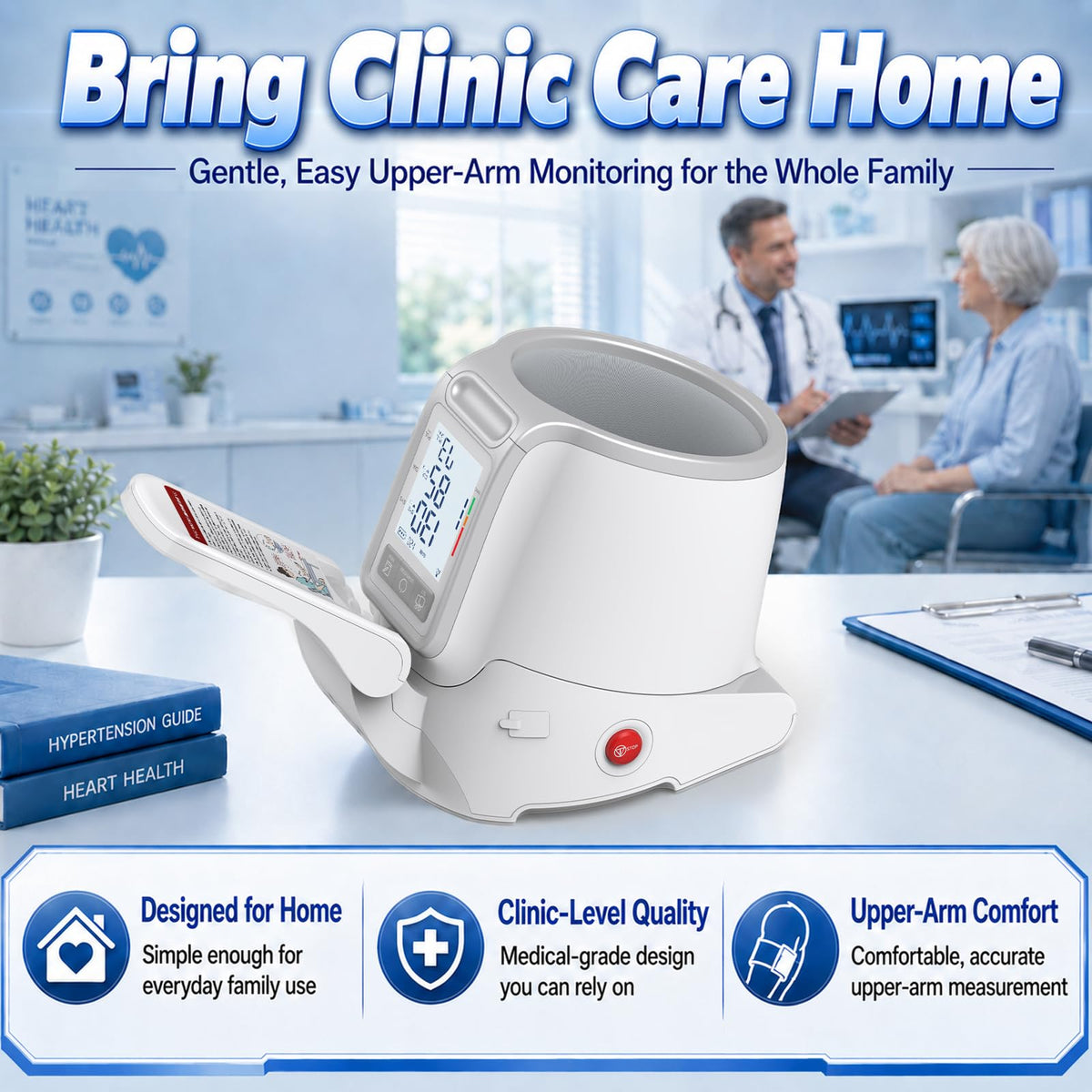 Upper Arm Blood Pressure Monitor with 7.1"-16.5" Cuff U574109