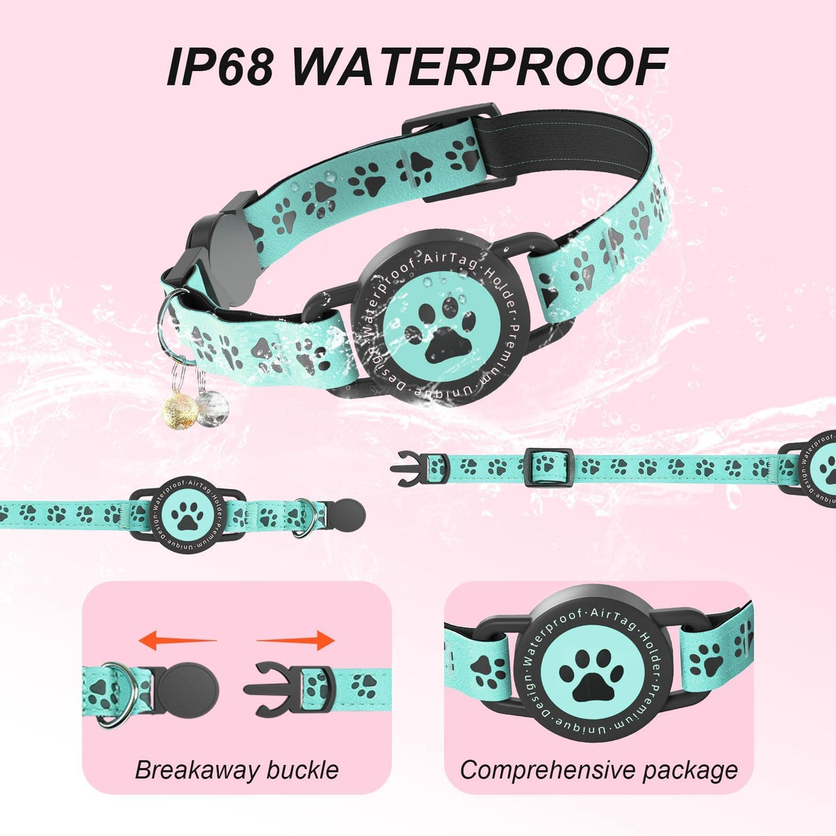 GPS Cat Tracker Collar Blue R147