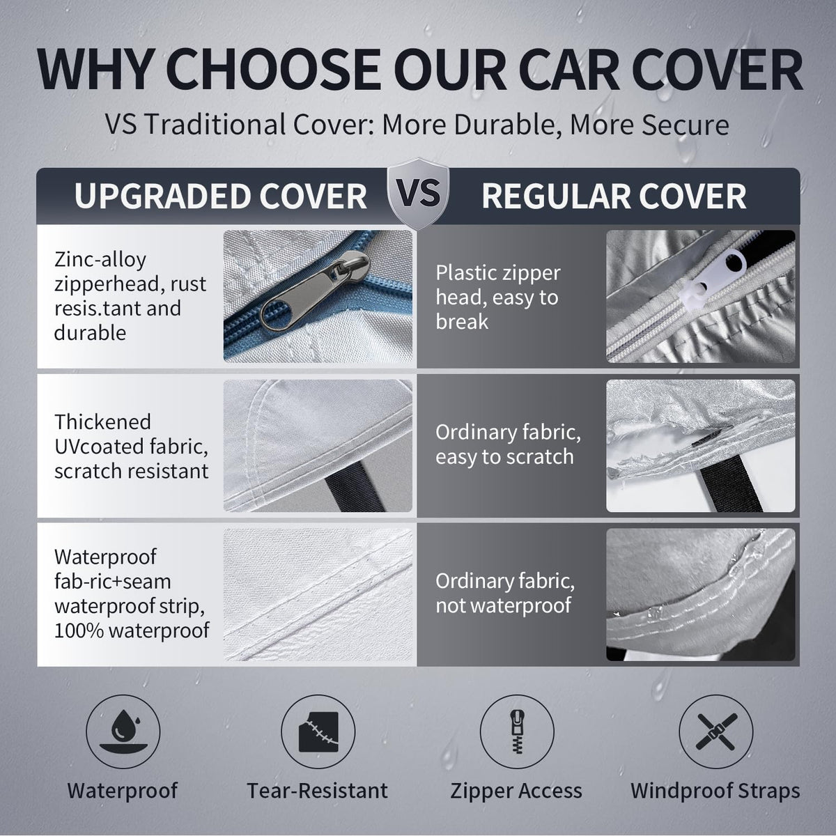 Waterproof Truck Cover with Zipper G42180
