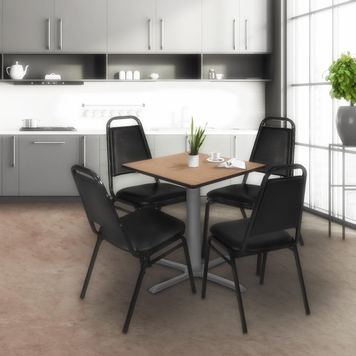 30" Square X-Base Breakroom Table N513032