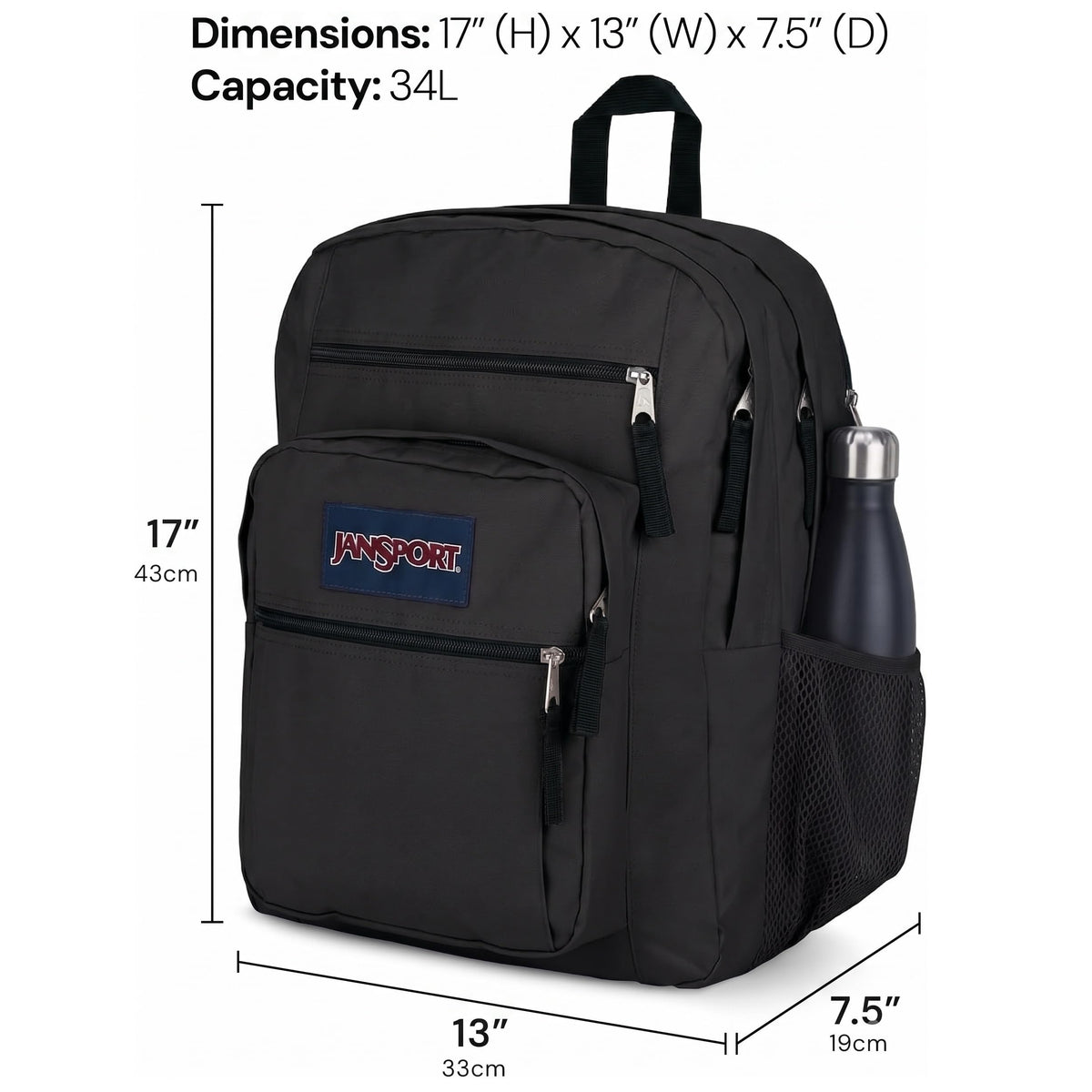 Laptop Backpack with 2 Compartments Black X7914