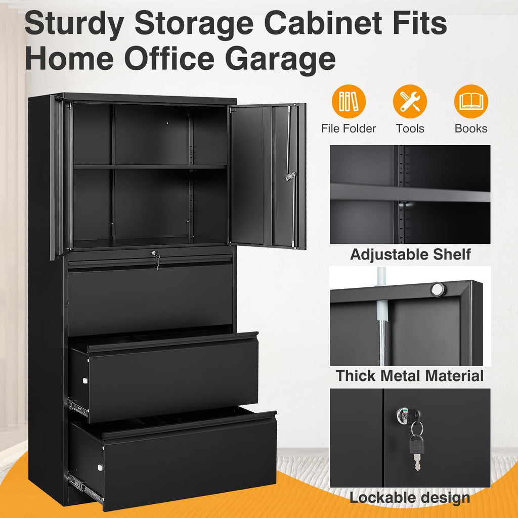 3 Drawer Metal Lockable File Cabinet M8079
