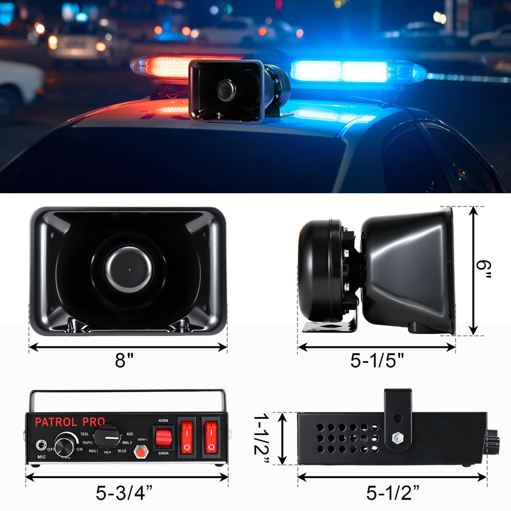Police Siren PA System with Handheld Mic W454088