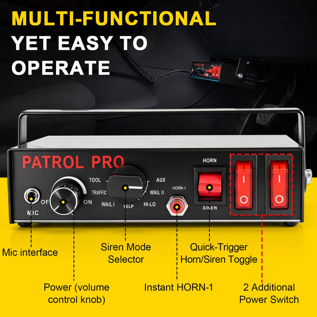 Police Siren PA System with Handheld Mic W454088