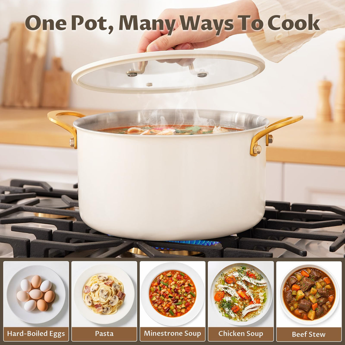 12 Quart Stainless Steel Stock Pot O249398