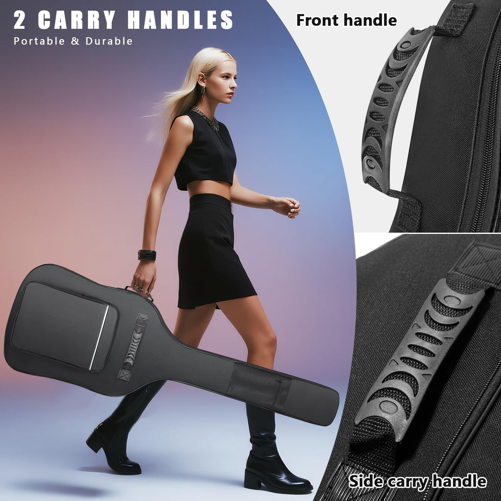 Black Waterproof Bass Guitar Gig Bag Q216879