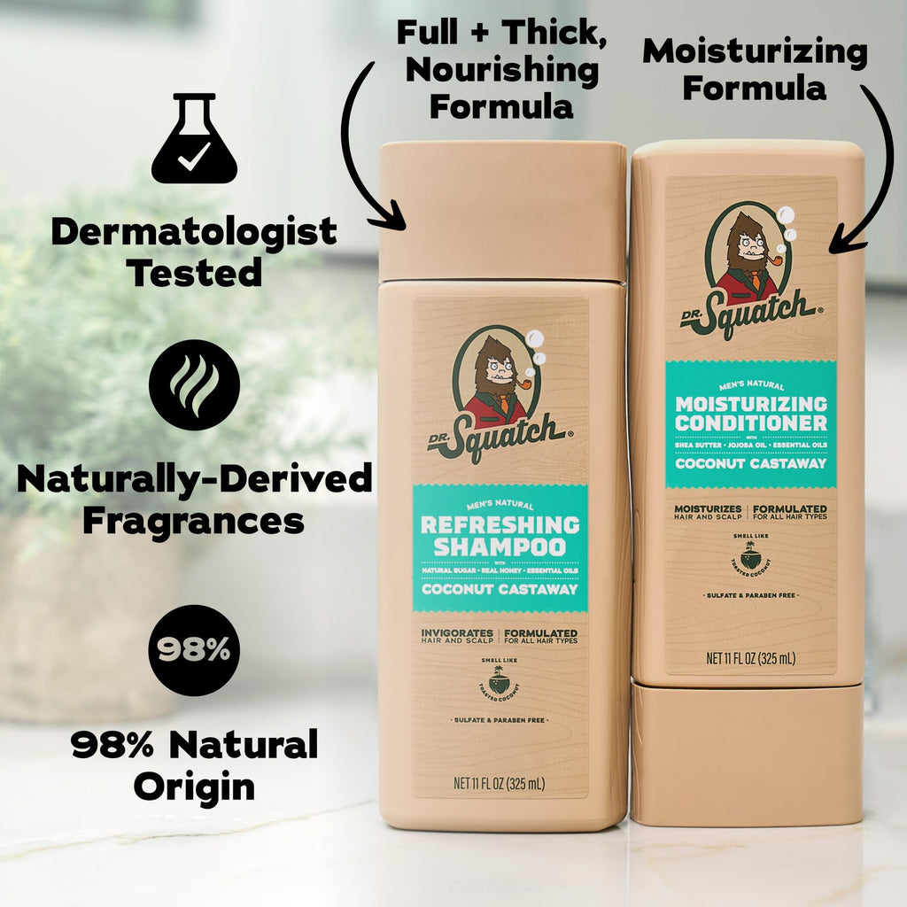 Natural Shampoo and Conditioner Set 11 fl oz 2-Pack X8283
