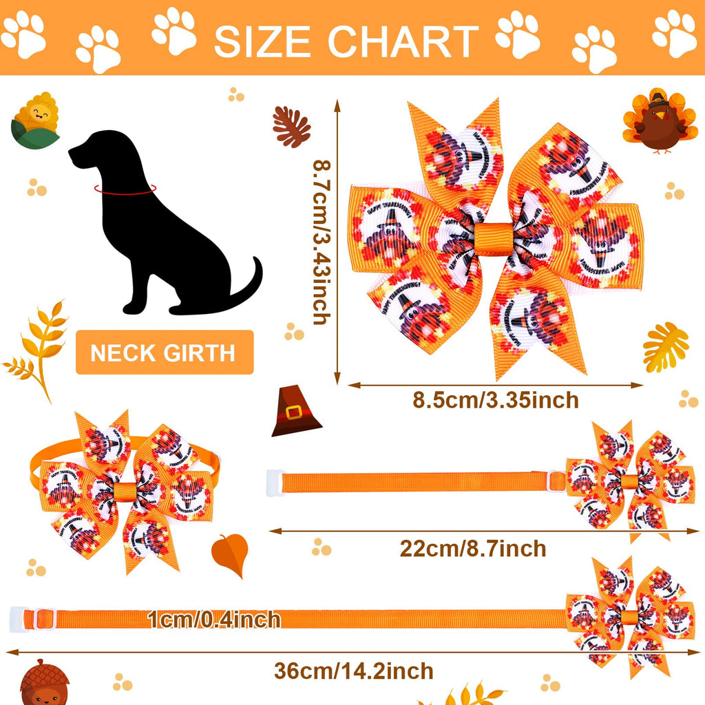 80 Pcs Fall Bow Ties for Dogs&Cats B19030