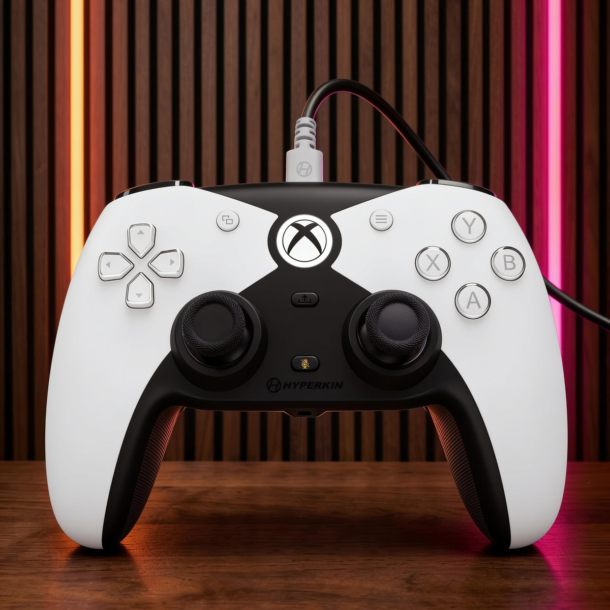 White Wired Controller with Hall Effect Joysticks Y14770