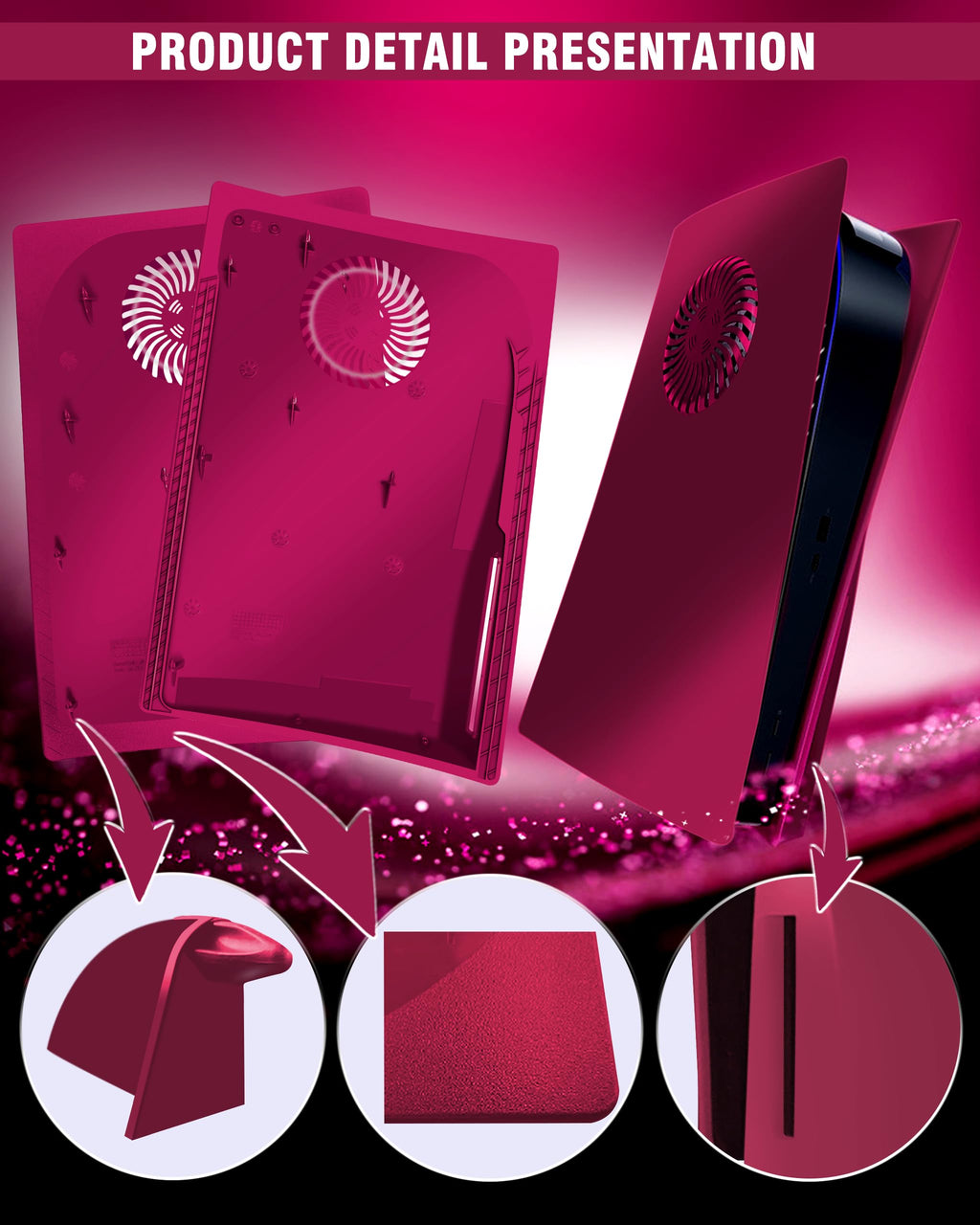 Cosmic Red Vented Faceplate for PS5 Disc Edition U3826