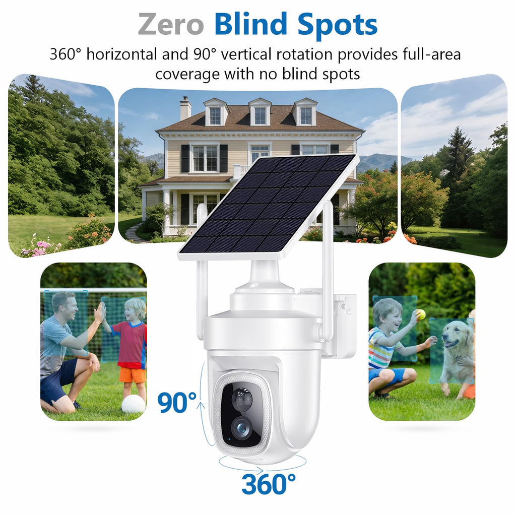 Solar Security Cameras Wireless Outdoor with Local Storage Base Z376992