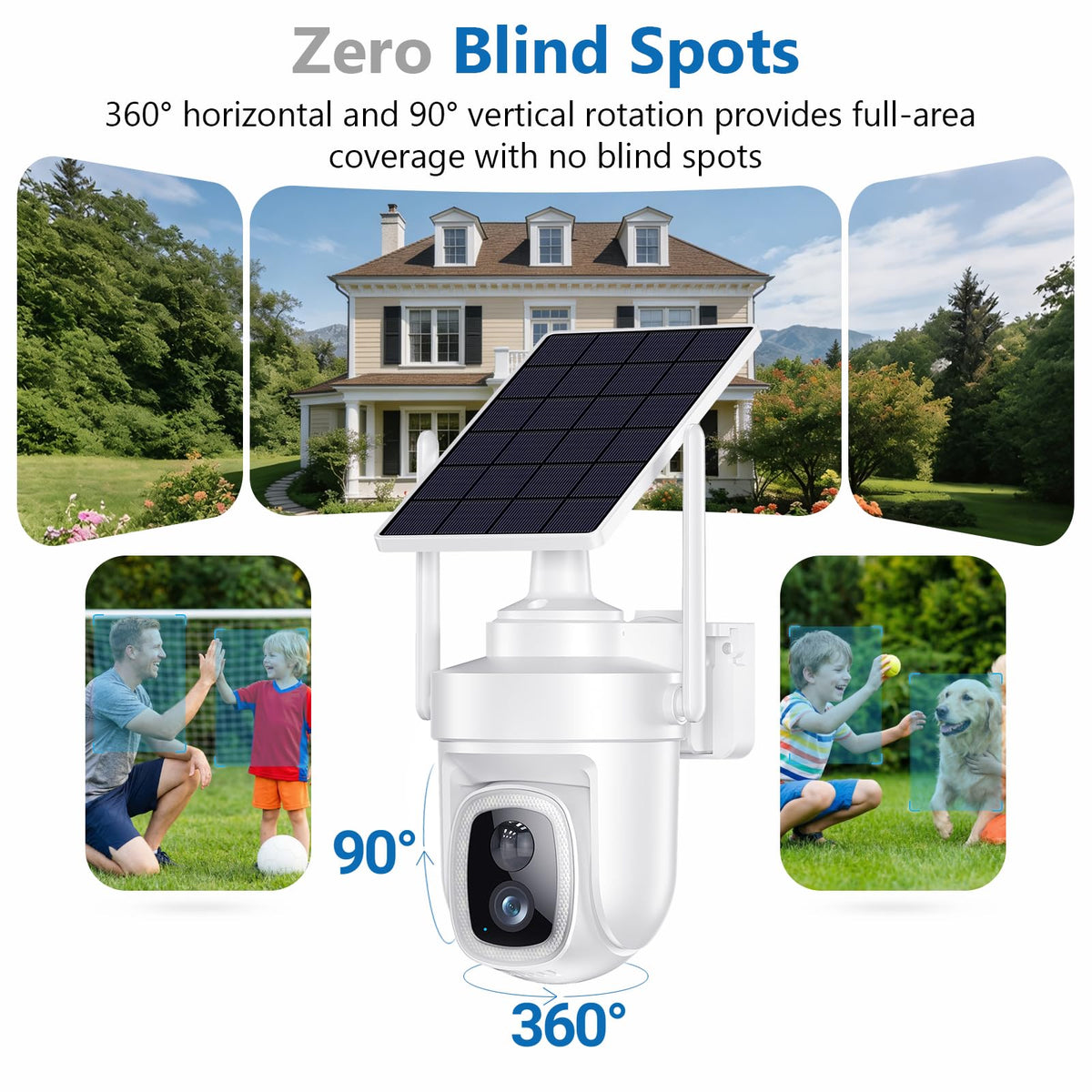 Solar Security Cameras Wireless Outdoor with Local Storage Base Z376992