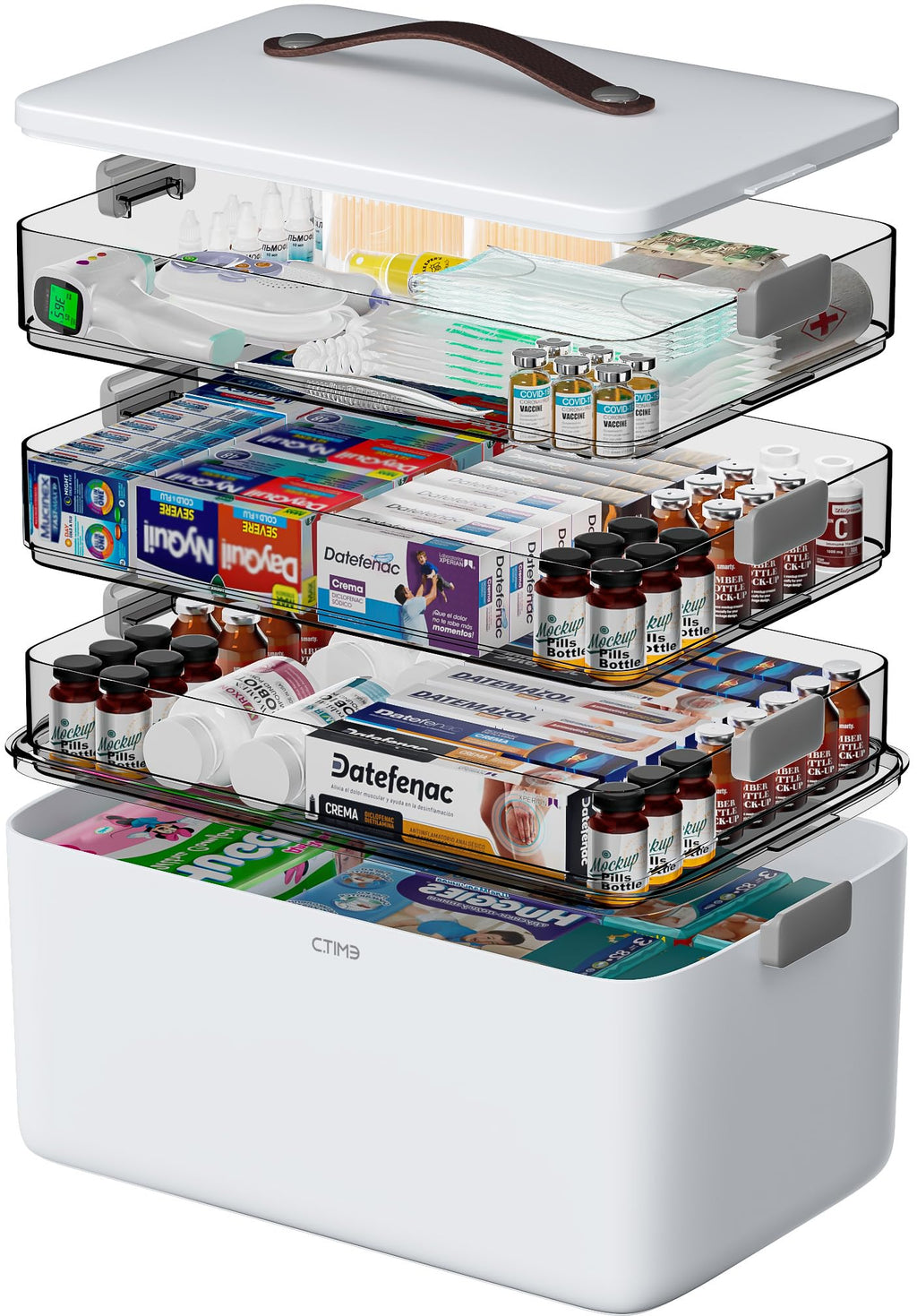 4-Tier Portable Medicine Organizer L56730