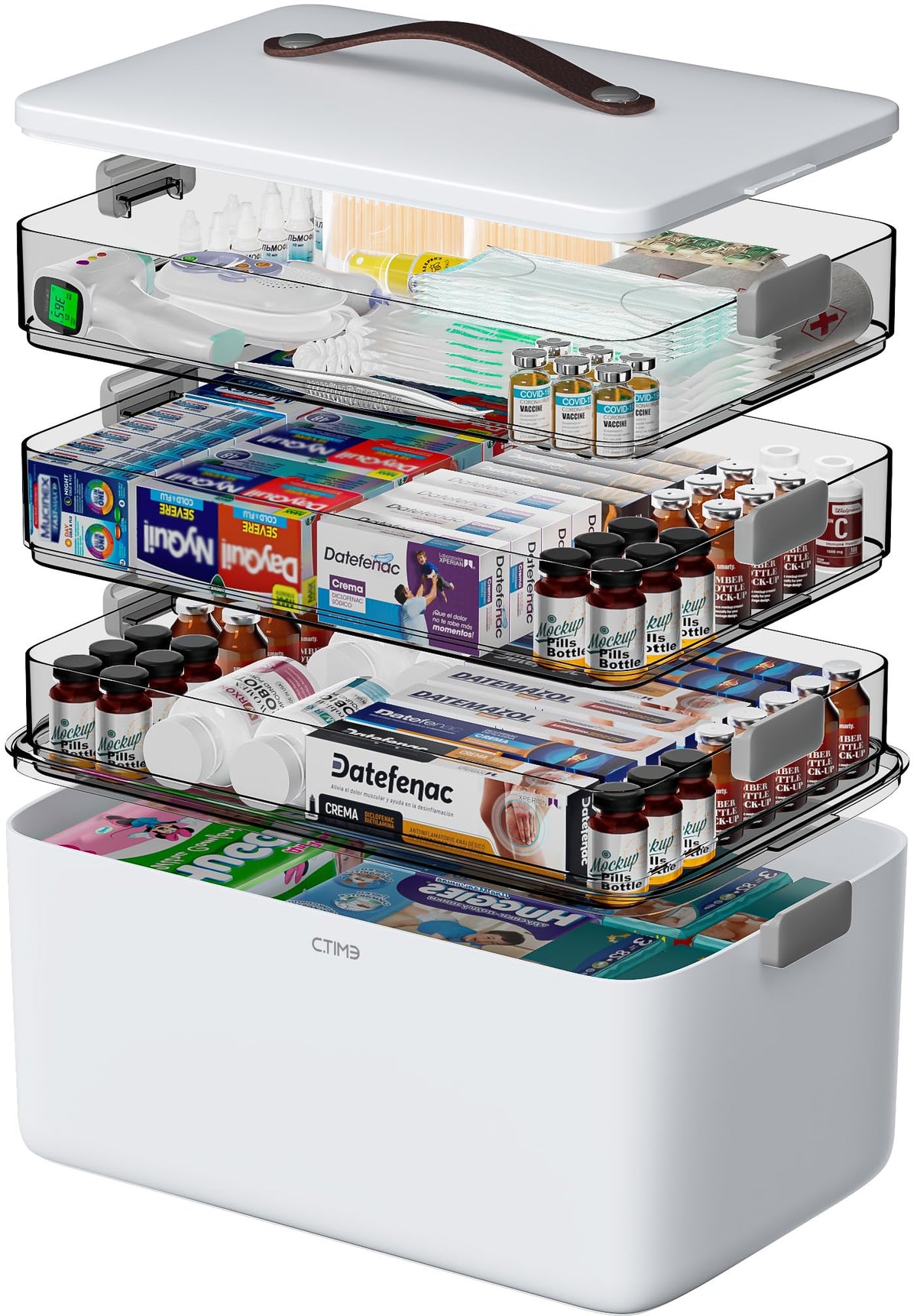 4-Tier Portable Medicine Organizer L56730
