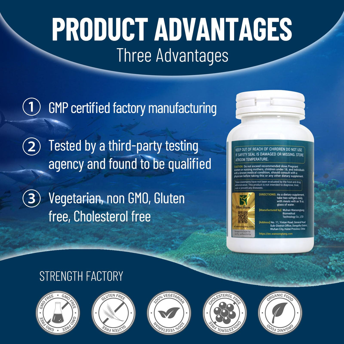 Omega 3 Fish Oil Softgels 100 Ct B554