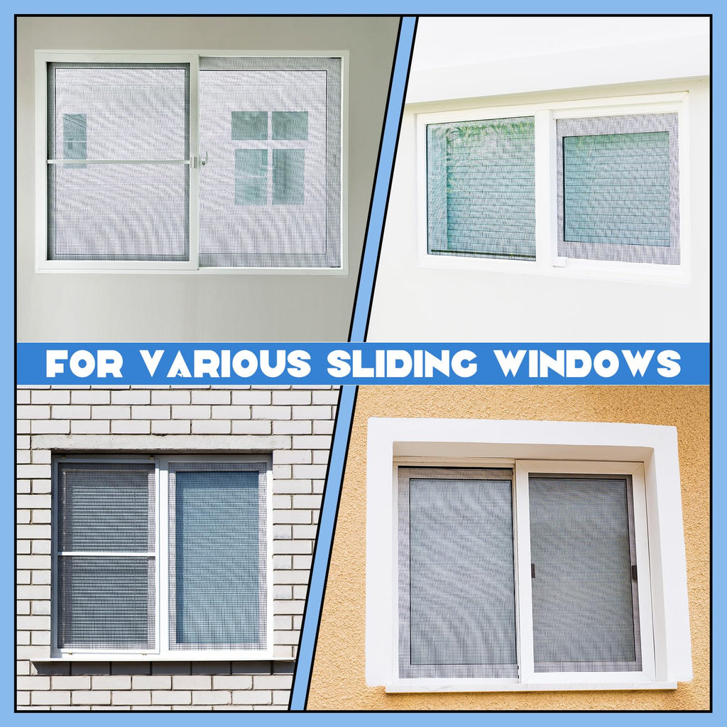 4 Pack Window Screen Kit with Aluminum Frame White 40'' X 40'' J490