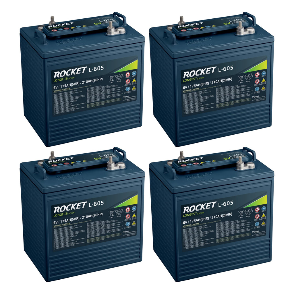 6V 210Ah Golf Cart Battery Set of 4 V2829