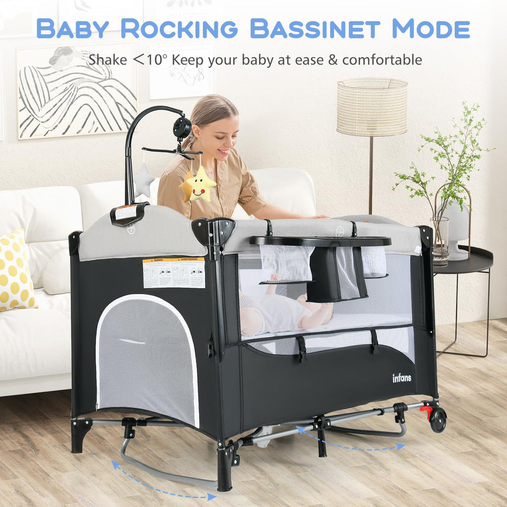 5 in 1 Gray Baby Playard F291