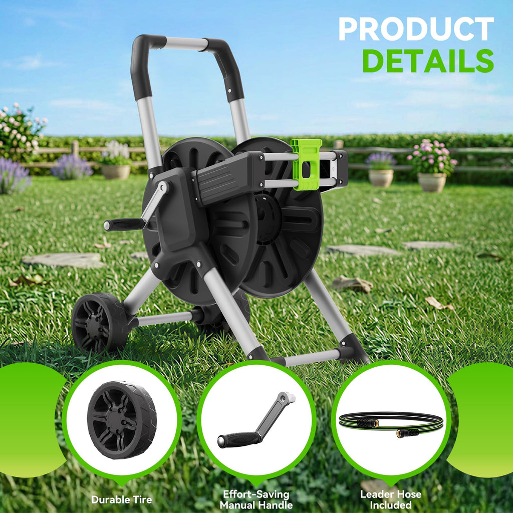 Garden Hose Reel Cart with Wheels Y373088