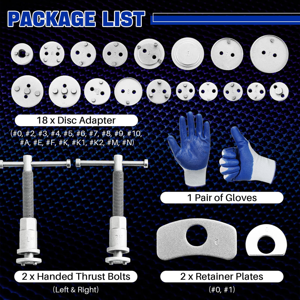 Heavy Duty Disc Brake Caliper Tool Set & Ball Joint Separator Tool Kit K11881