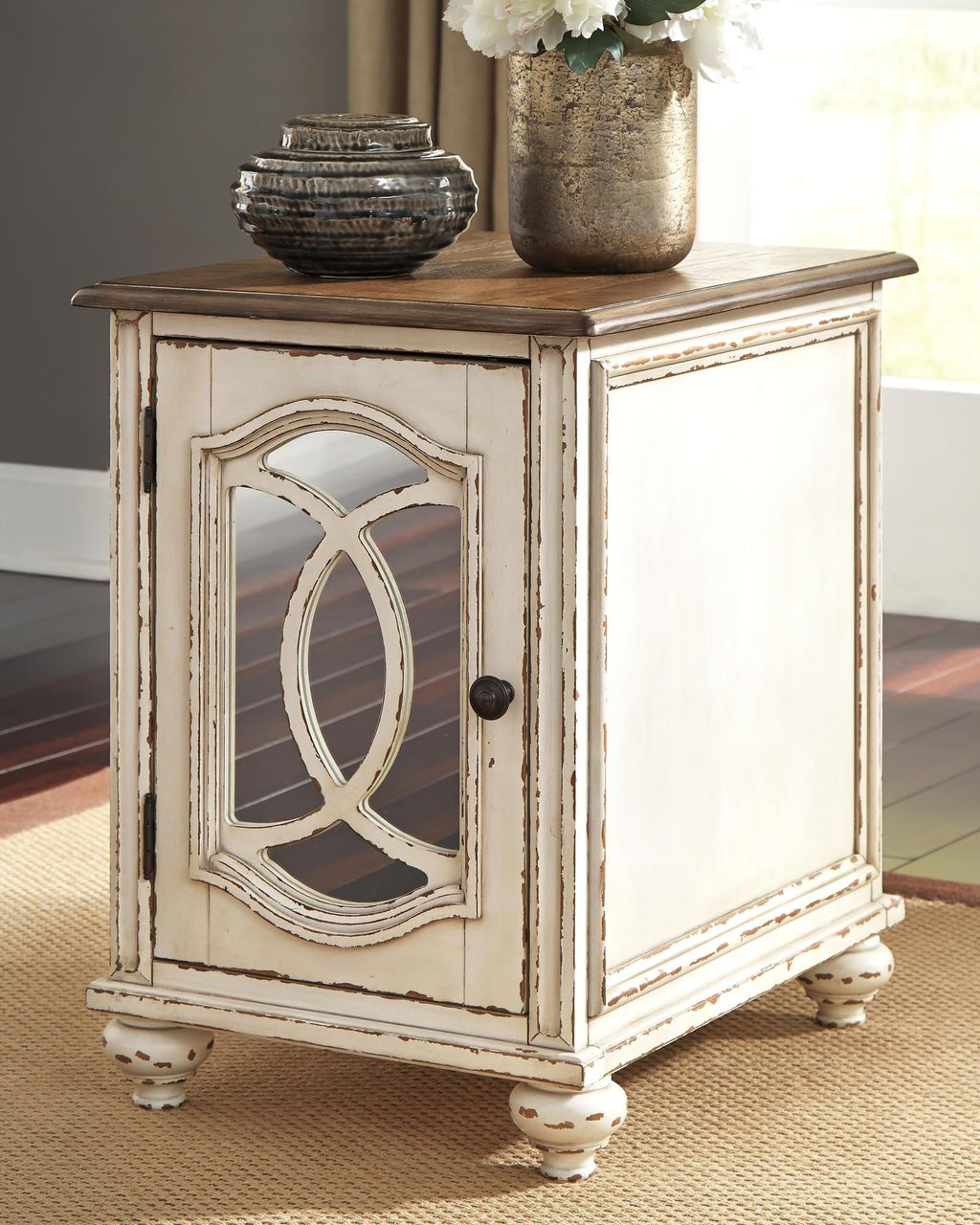 Chairside End Table with Storage L4028