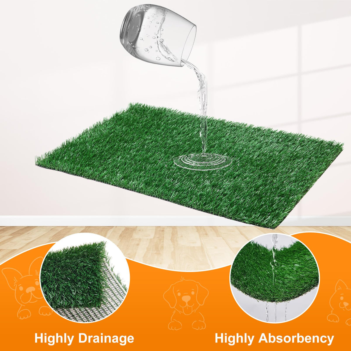 Dog Grass Pad with Tray 16x20in K806