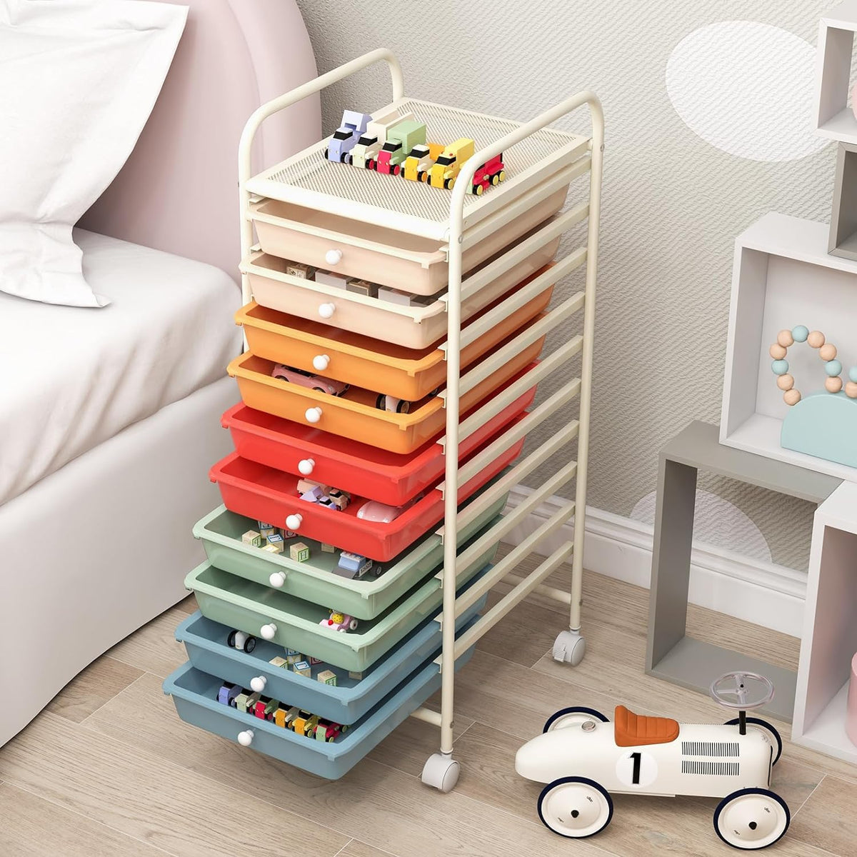 10 Drawer Rolling Cart I36500