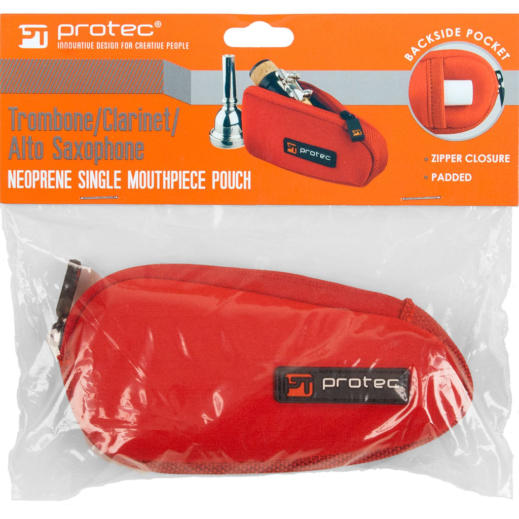 Red Neoprene Trombone/Alto Saxophone Mouthpiece Pouch V5930