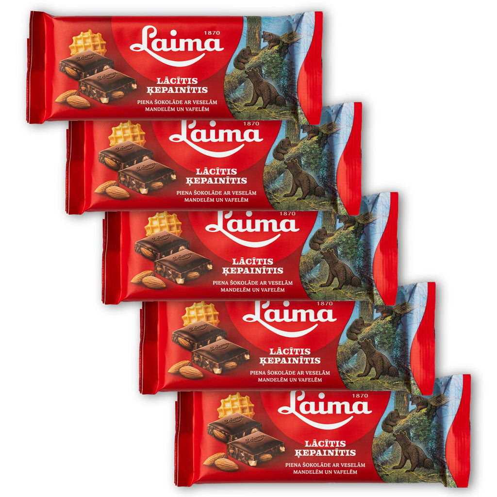 Milk Chocolate with Whole Almonds and Wafers 90g Bars Pack of 5 X34914
