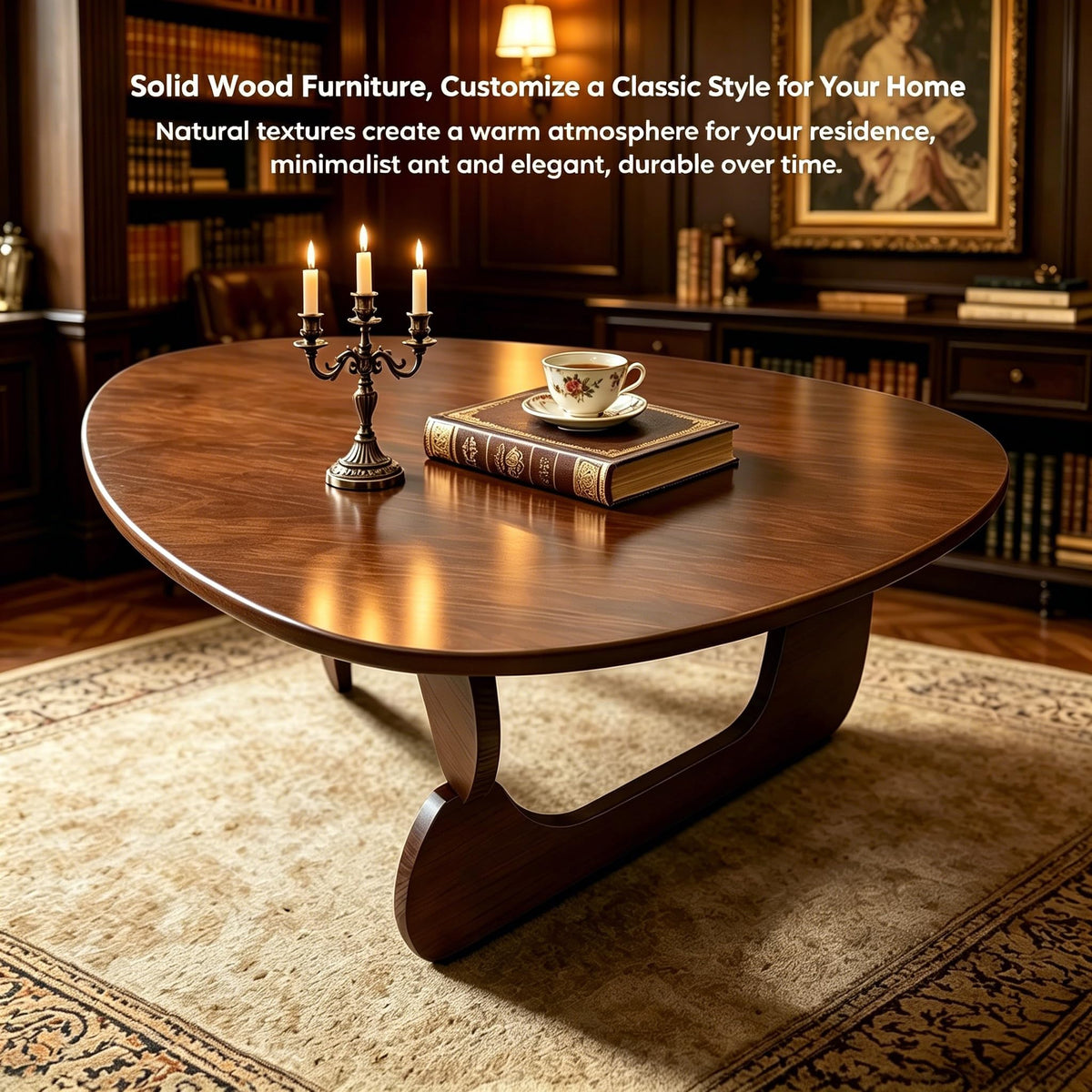 Solid Wood Triangle Coffee Table Z257115