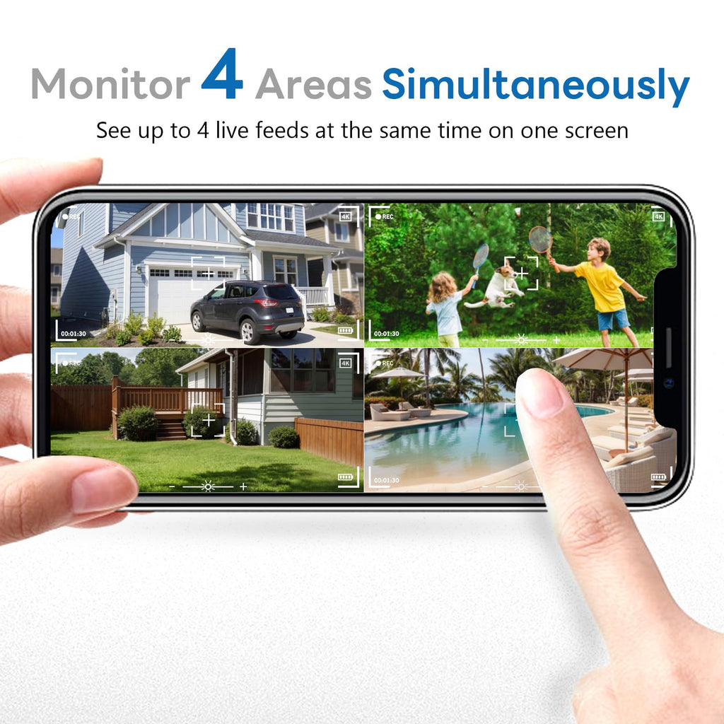 Solar Security Cameras Wireless Outdoor with Local Storage Base Z376992
