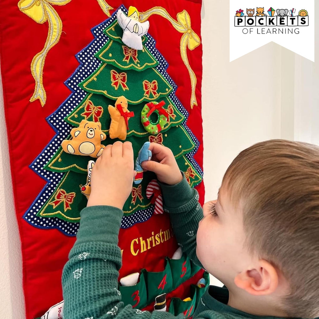 Christmas Advent Calendar with 24 Cloth Ornaments C9629