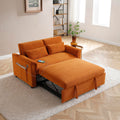 Orange Velvet Sleeper Sofa T242