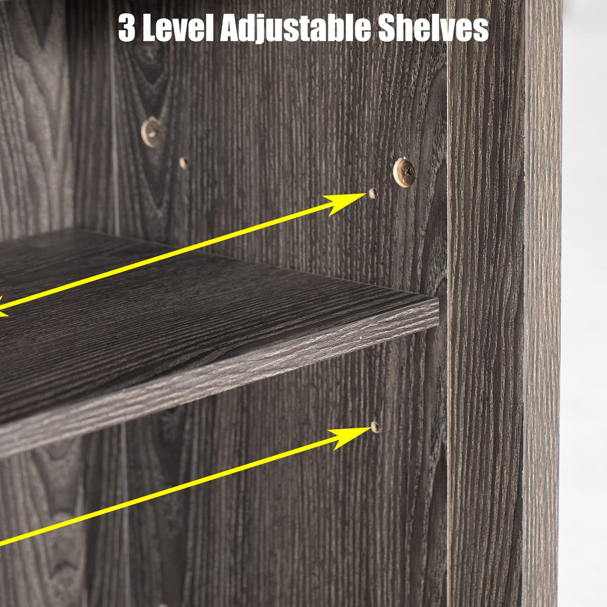Wash Grey Wooden TV Stand with Sliding Barn Door Y135844