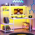White Computer Desk with Hutch U177740