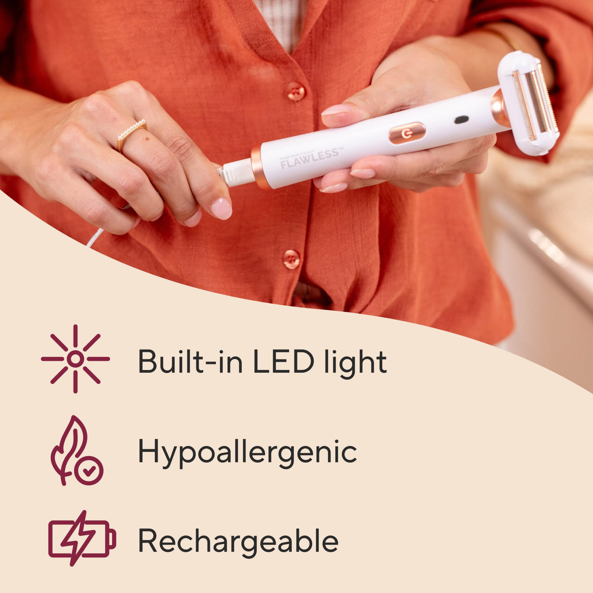 Electric Razor for Women with LED Light S46931