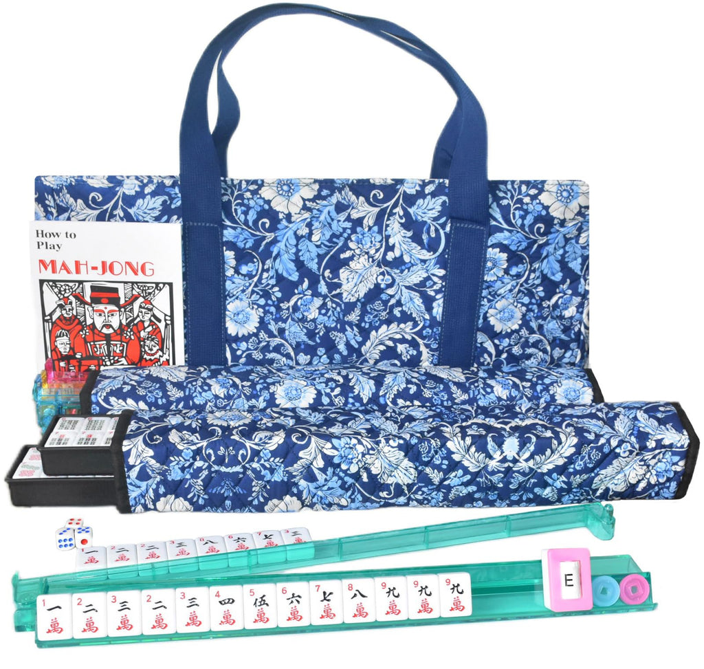 American Mahjong Set with 166 White Tiles and 4 Racks I19168