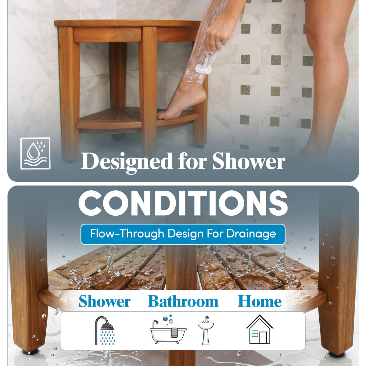 Teak Shower Bench J227