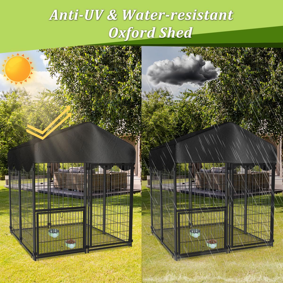 Heavy Duty Dog Kennel with Roof K699