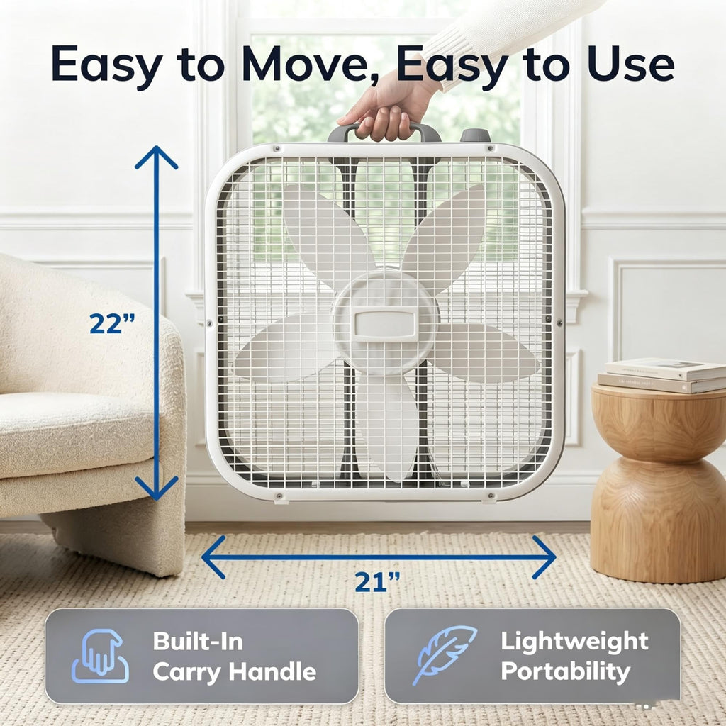 20" 3-Speed Weather-Resistant Box Fan F5352
