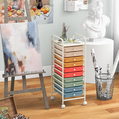 10 Drawer Rolling Cart I36500