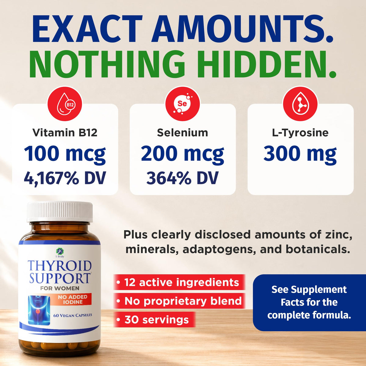 60 Vegan Thyroid Support Capsules W473470