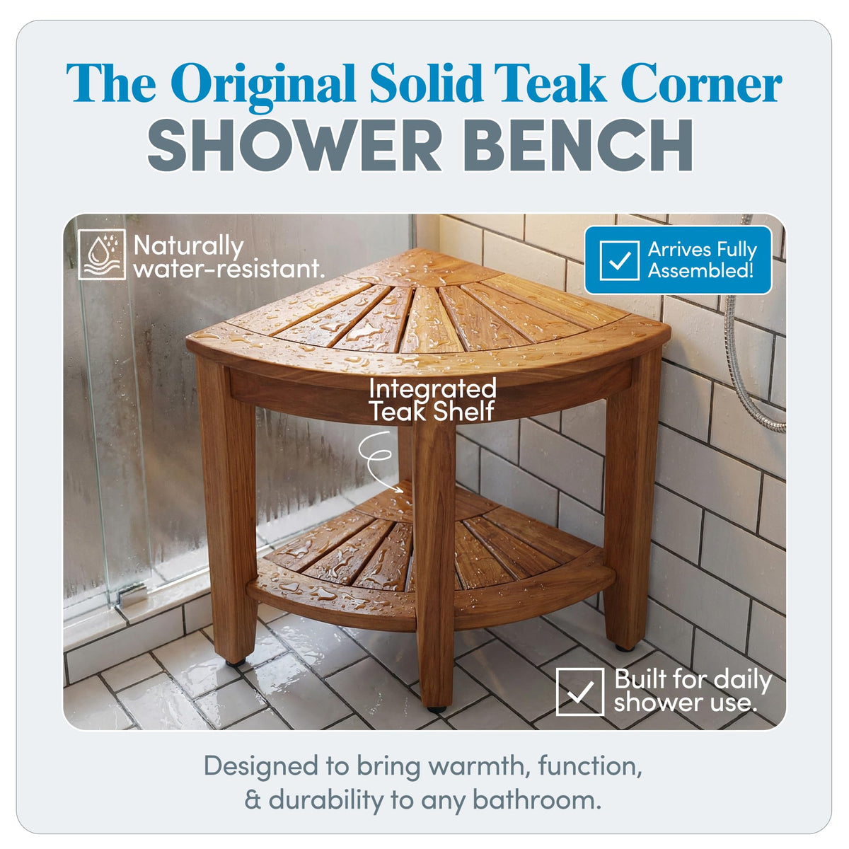 Teak Shower Bench J227