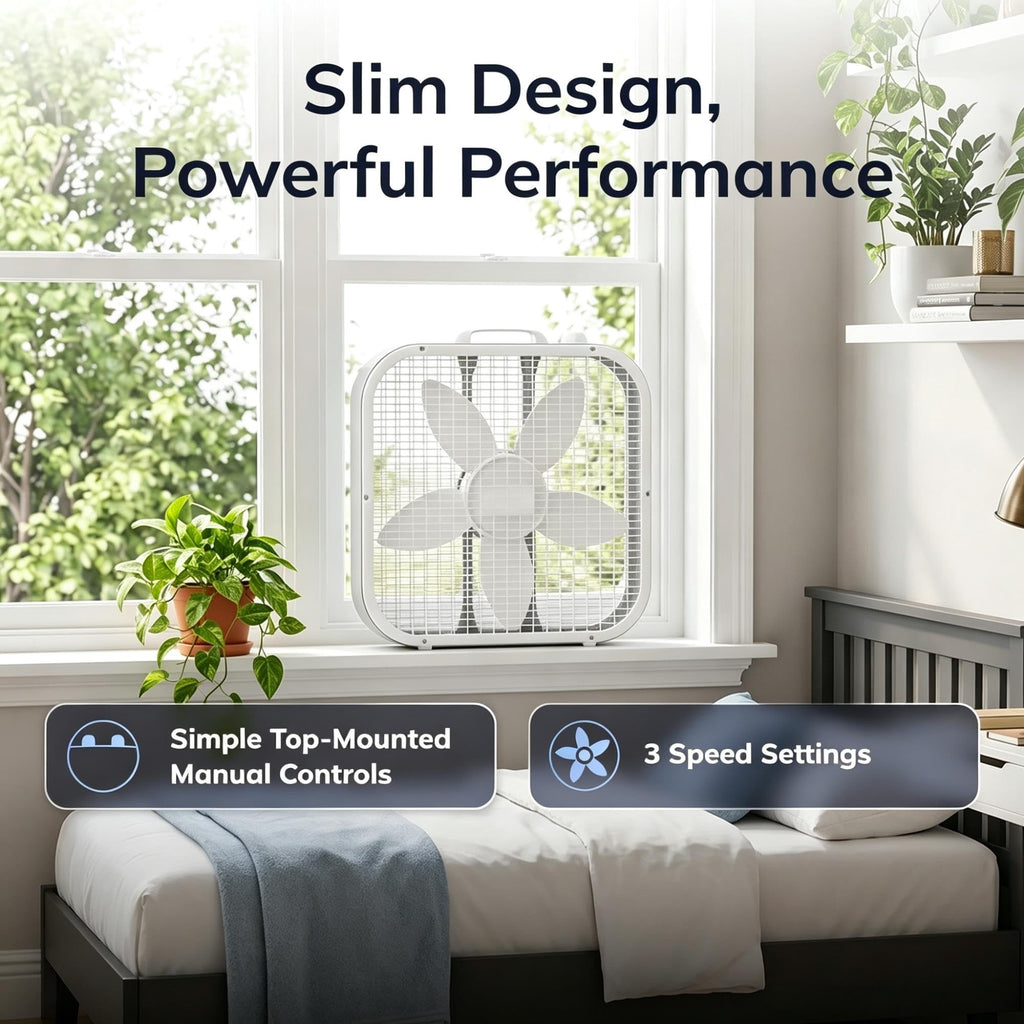 20" 3-Speed Weather-Resistant Box Fan F5352