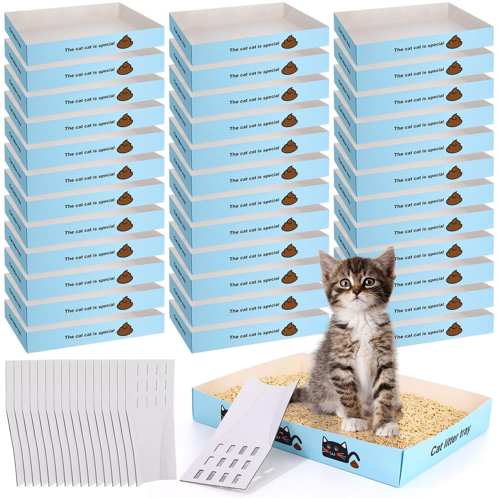 30 Pack Disposable Litter Boxes with Scoop W994