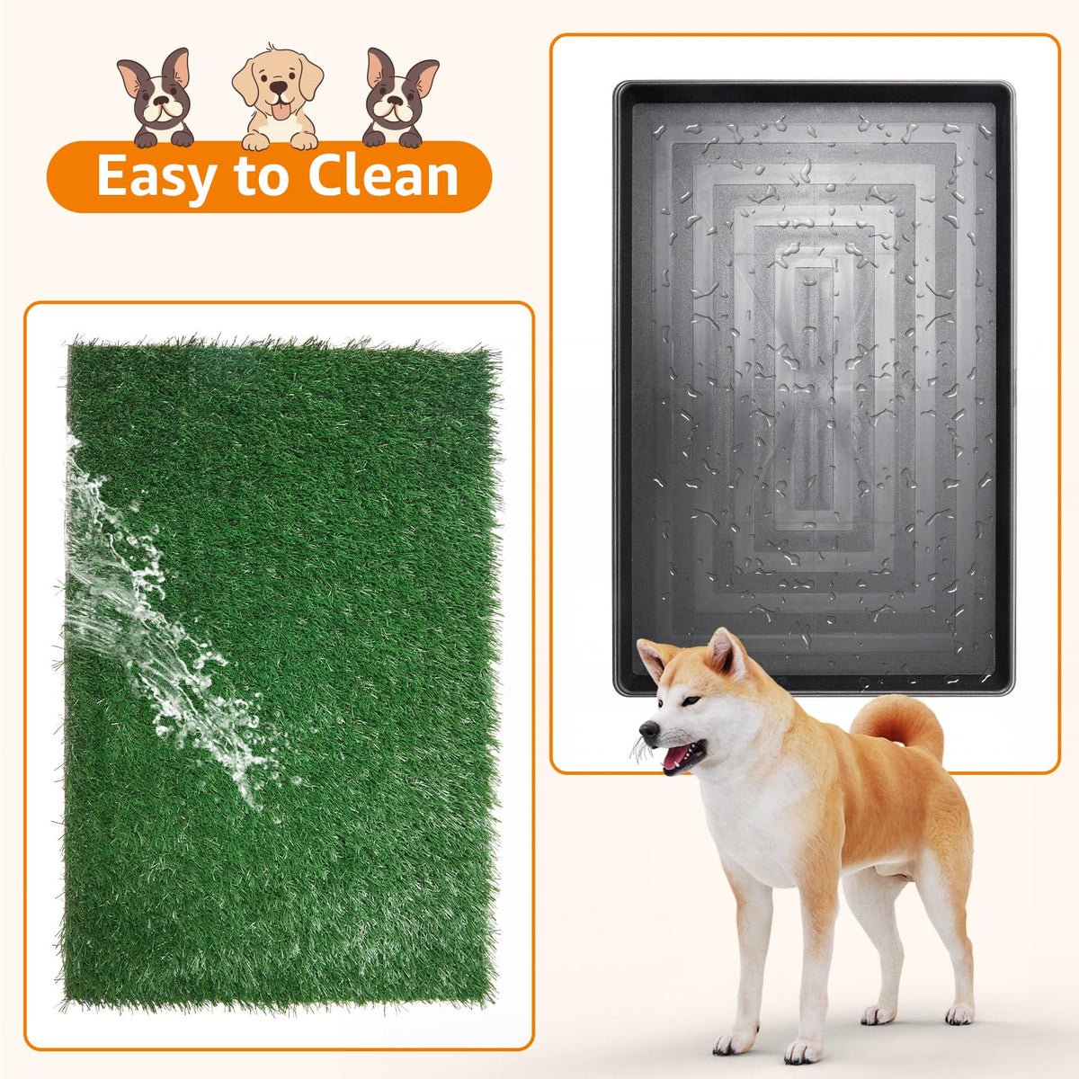 Dog Grass Pad with Tray 16x20in K806