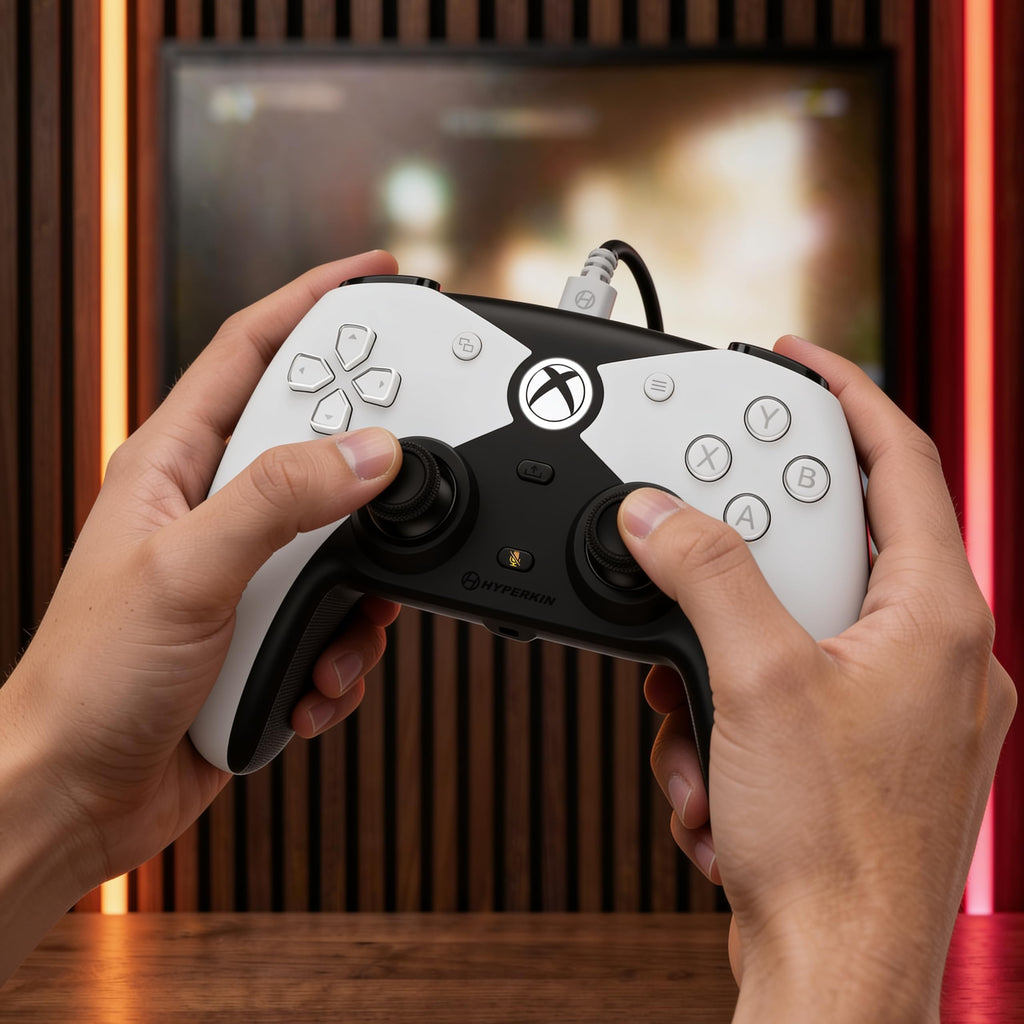 White Wired Controller with Hall Effect Joysticks Y14770